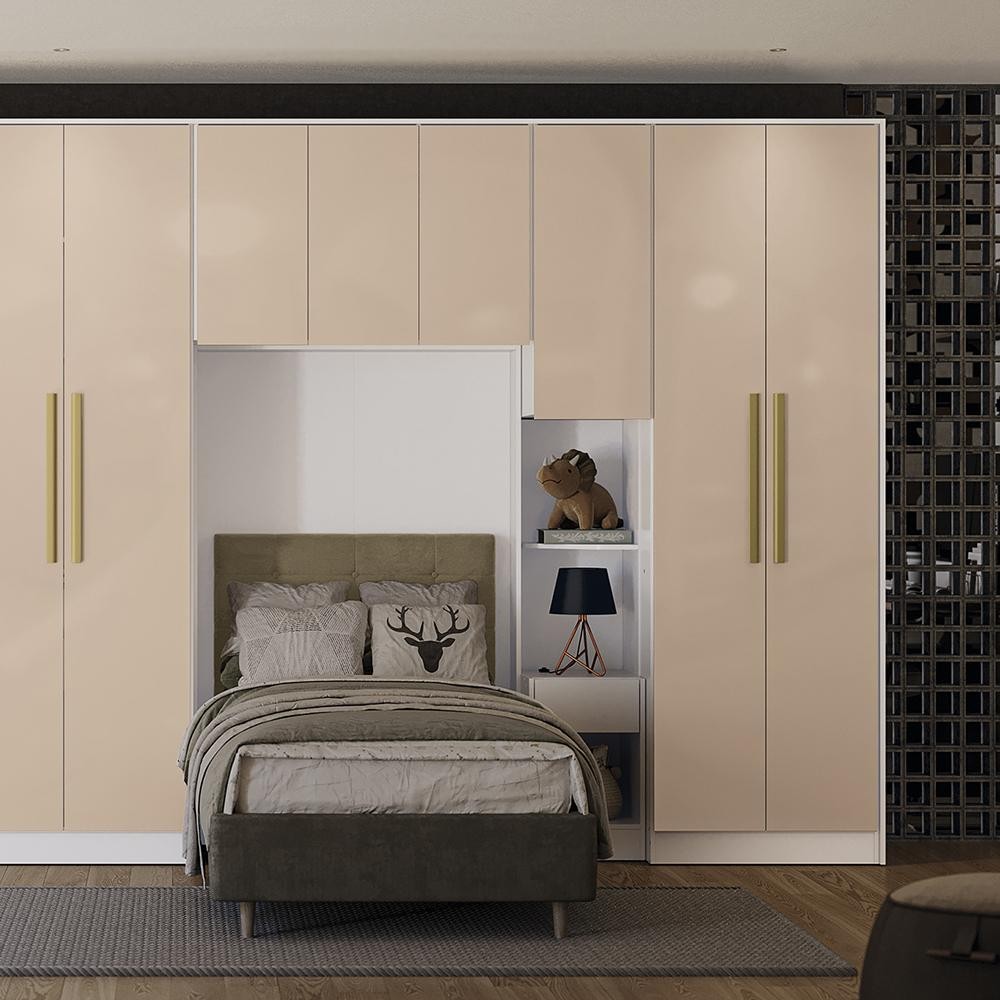 Detalhes do Complemento 1 Porta 1 Gvt Kappesberg Adapt Branco/Macadâmia