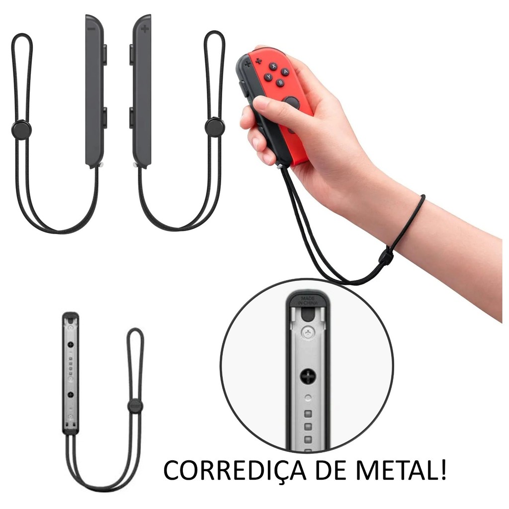 Par Straps Com Alça Regulável joy-con Nintendo Switch Oled V1 e V2 em Oferta na Shopee