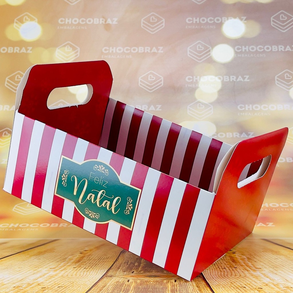 5 CESTA P/ NATAL CAIXOTE (G) NATAL NOEL ID5124 (NATAL IDEIA 2025) (CHOCO)