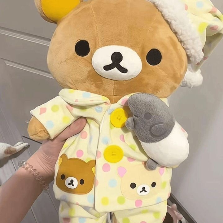 Rilakkuma Pijama Boneca Lala Urso Japonês Fácil Vestindo Bonito Menina Menino Presente De Aniversário Anime Ao Redor em Oferta na Shopee
