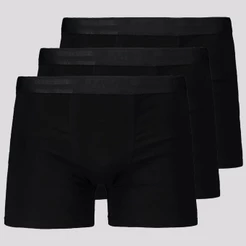 Kit 3 Cuecas Boxer Lupo Elastic Soft Preta