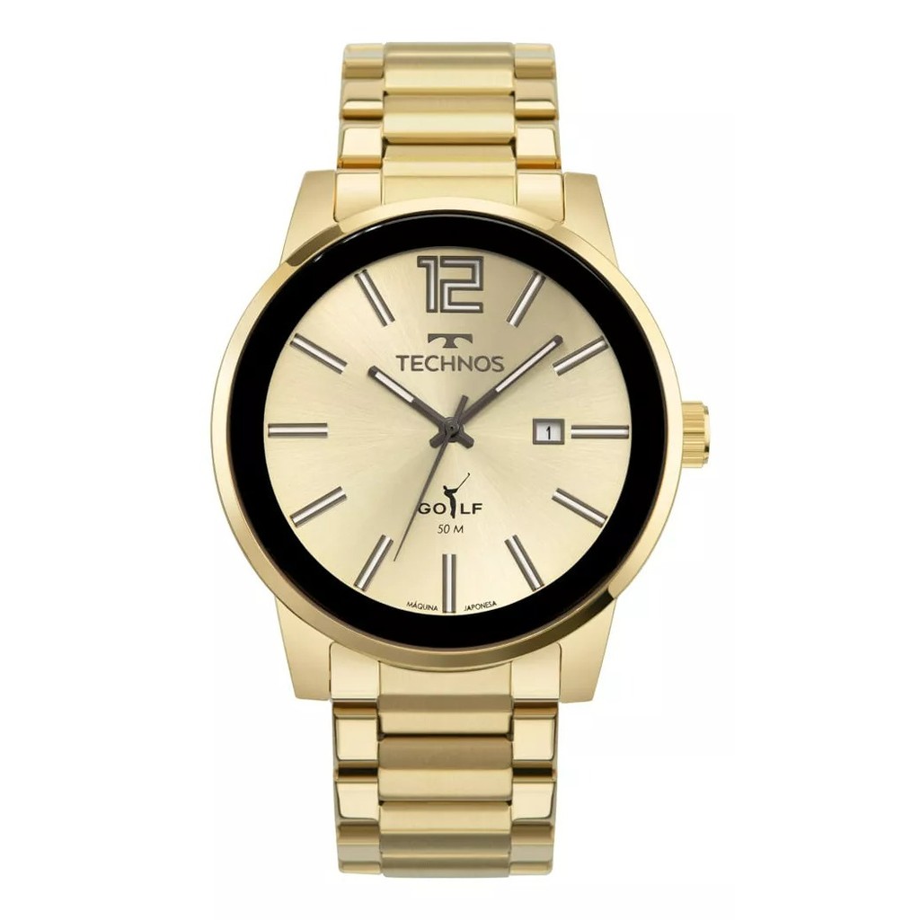 Relógio Technos Masculino Golf Dourado - 2115TTS/1D