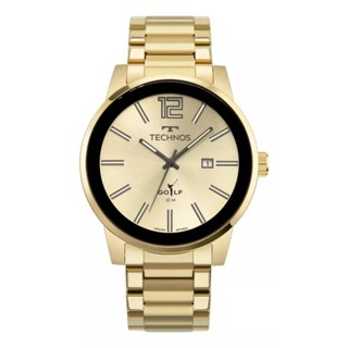 Relógio Technos Masculino Golf Dourado - 2115TTS/1D em Oferta na Shopee