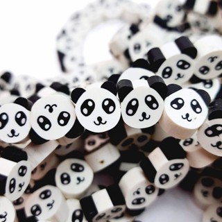 Miçanga Emborrachada Fimo Urso Panda 11mm Diy Pandinha em Oferta na Shopee