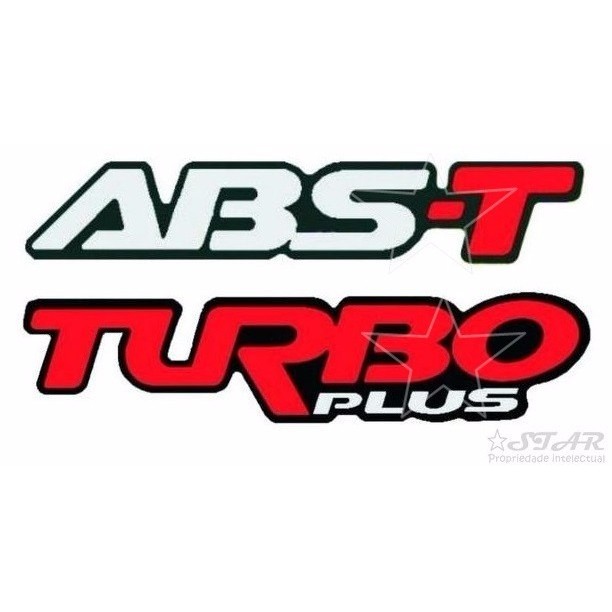 Emblema Turbo + Abst - D20 1993 À 1997 - Modelo Original