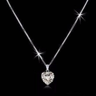 Corrente De Prata 925 Com Ponto De Luz Coração De Zirconia em Oferta na Shopee