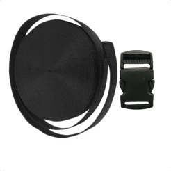 Fita Ca 30mm 2m + 10 Fecho Plastico Fivela Engate Rapido