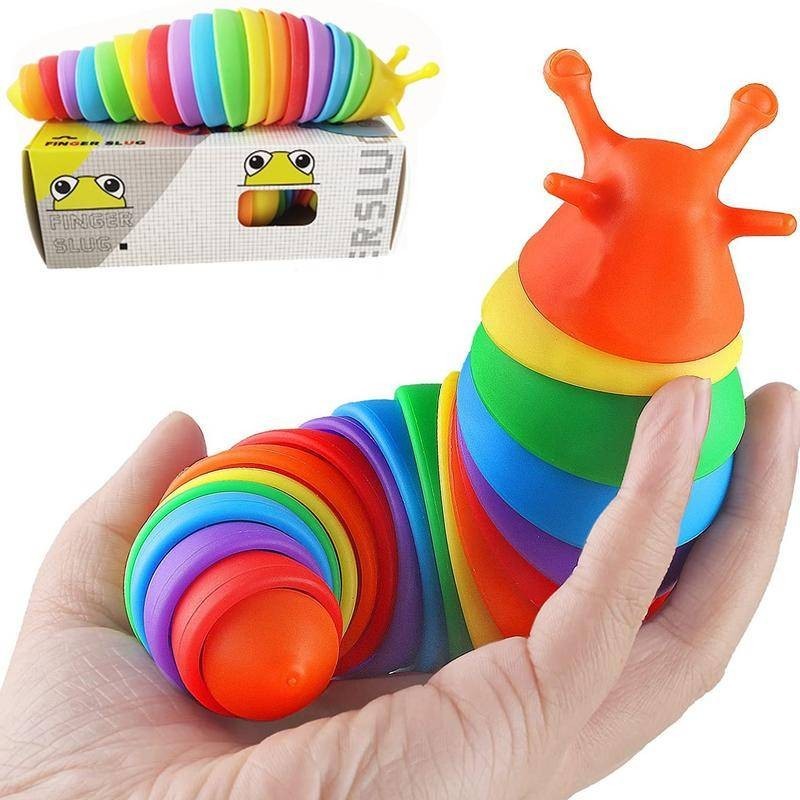 Lesma Brinquedo Caracol Lagarta De Minhocas Alivia o Estresse em Oferta na Shopee