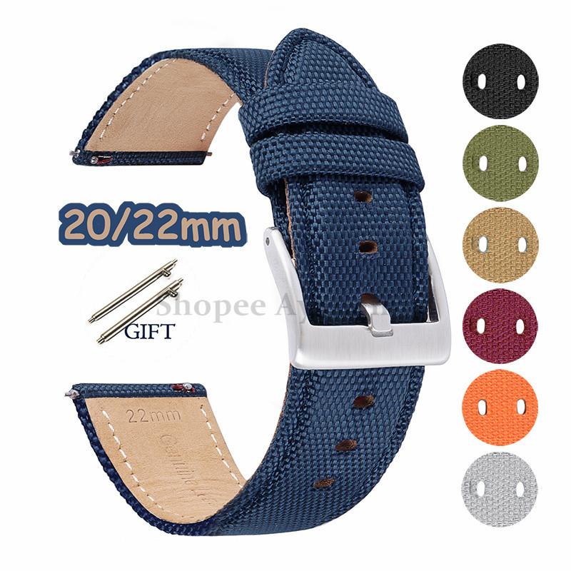 Pulseira De Relógio De Nylon , 20mm 22mm , Liberação Rápida , Lona , Mulheres , Homens , Universal  Acessórios De