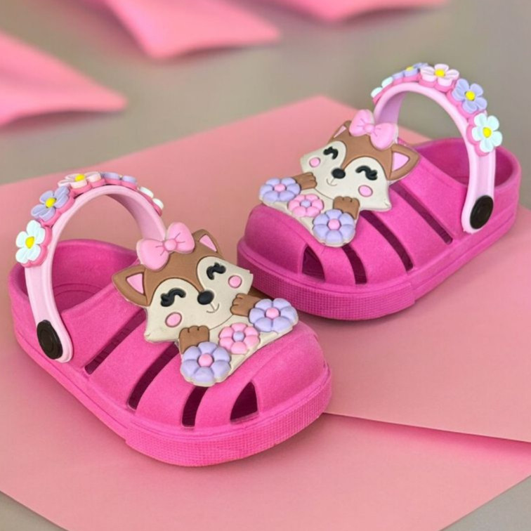 Papete Infantil Menina Babuche Feminina Sandália Leve Confortável Macia Maria Fiore