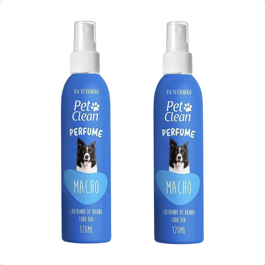 Kit 2 Perfume Pet Clean Cães e Gatos Machos - 120ml