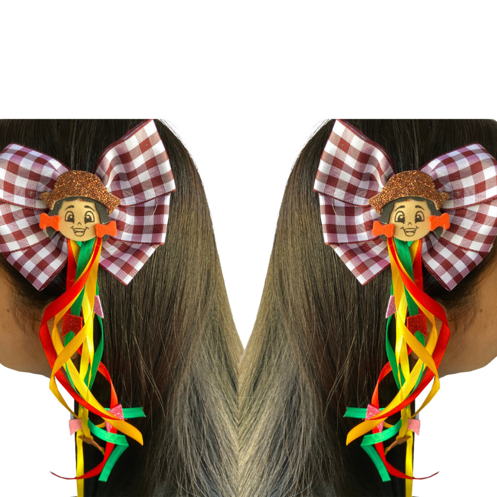 Presilha De Cabelo Tic Tac 2 Unidades Acessorio Festa Junina Caipirinha São João Quadrilha Arraia Quermesse