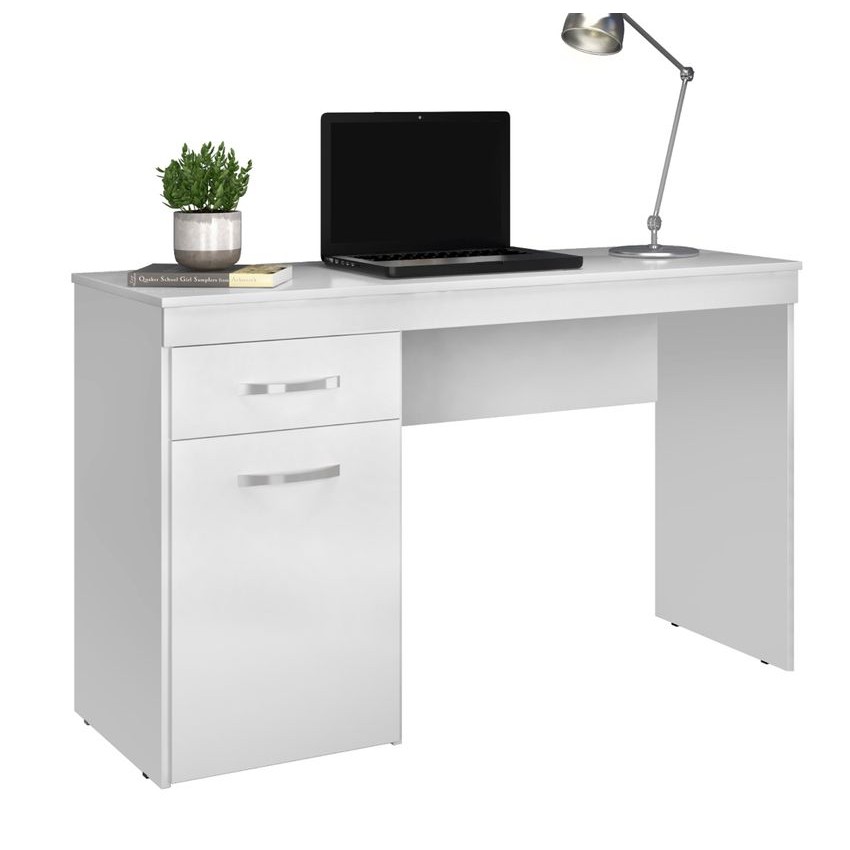 Escrivaninha com Gaveta e Armário Mesa para Estudo Escritório Compacta Moderna Home Office