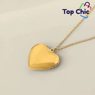 Colar com pingente de coração em aço inoxidável, pingente de medalhão de amor, colar feminino