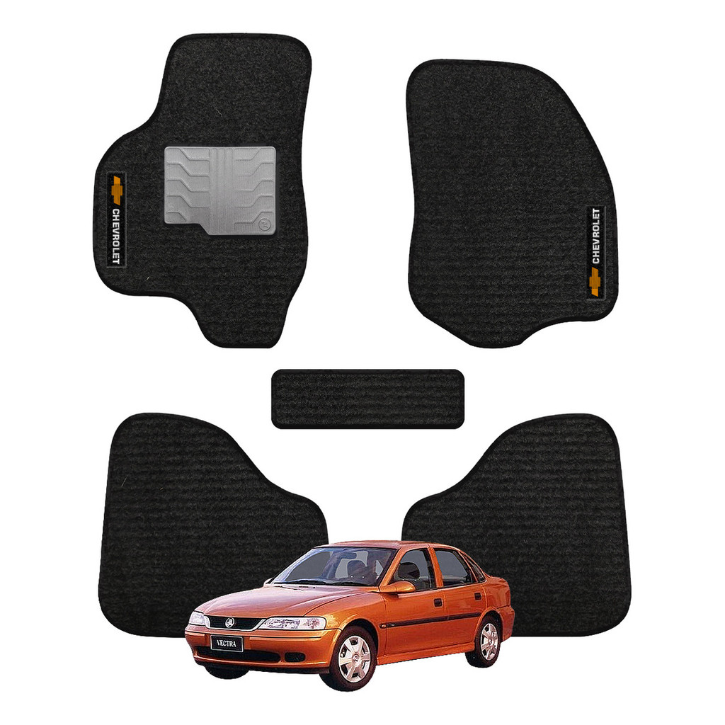 Kit de tapetes 5 peças específico Vectra 1997 ... 2005 Carpete Preto