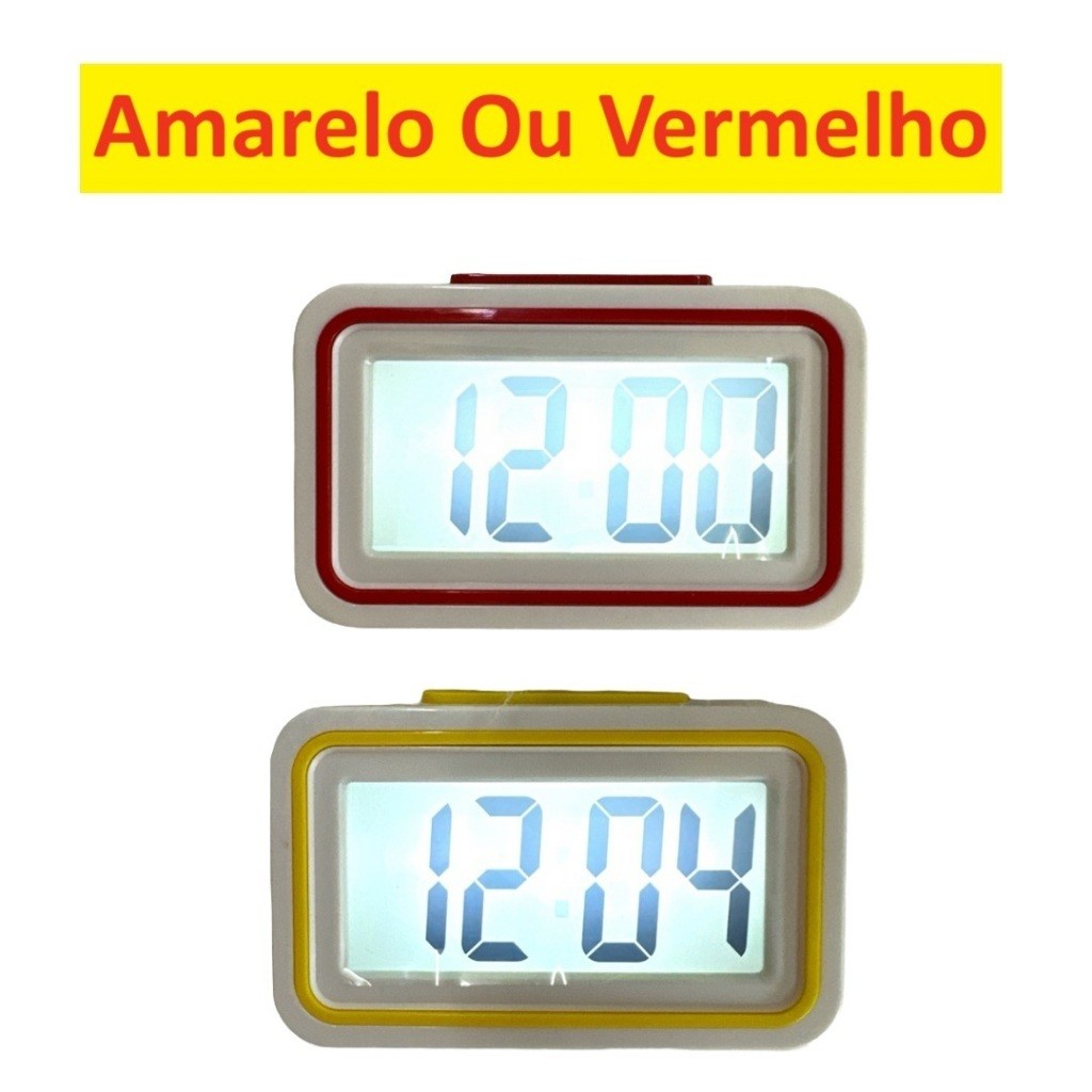 Relógio 13.1x3.2x8.9Cm Despertador Fala Hora Relógio Digital Cabeceira Mesa Multicolorido Lelong universal