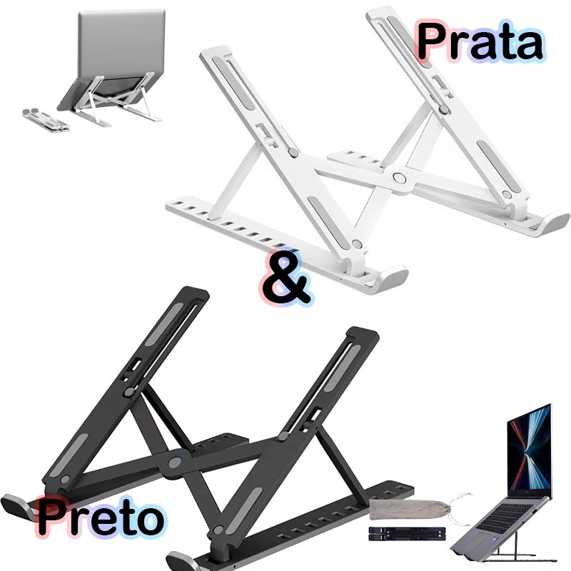 Suporte para notebook Tablet Macbook Dobrável Articulado Ergonômico 28S