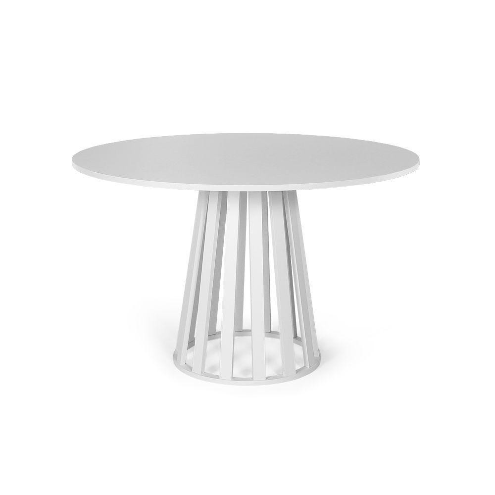 Mesa De Jantar Redonda 6 Lugares 120cm Tália Branca - Home & Living