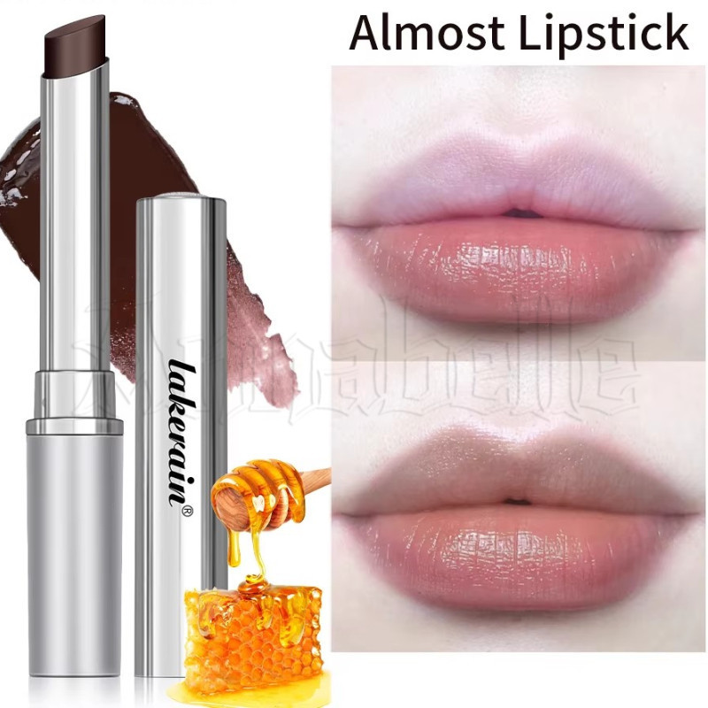 Bálsamo Labial Black Honey-Maquiagem Nutritiva-Cosméticos Para Cuidados Com Os Lábios-Batom Tubo Prateado Sólido Hidrata