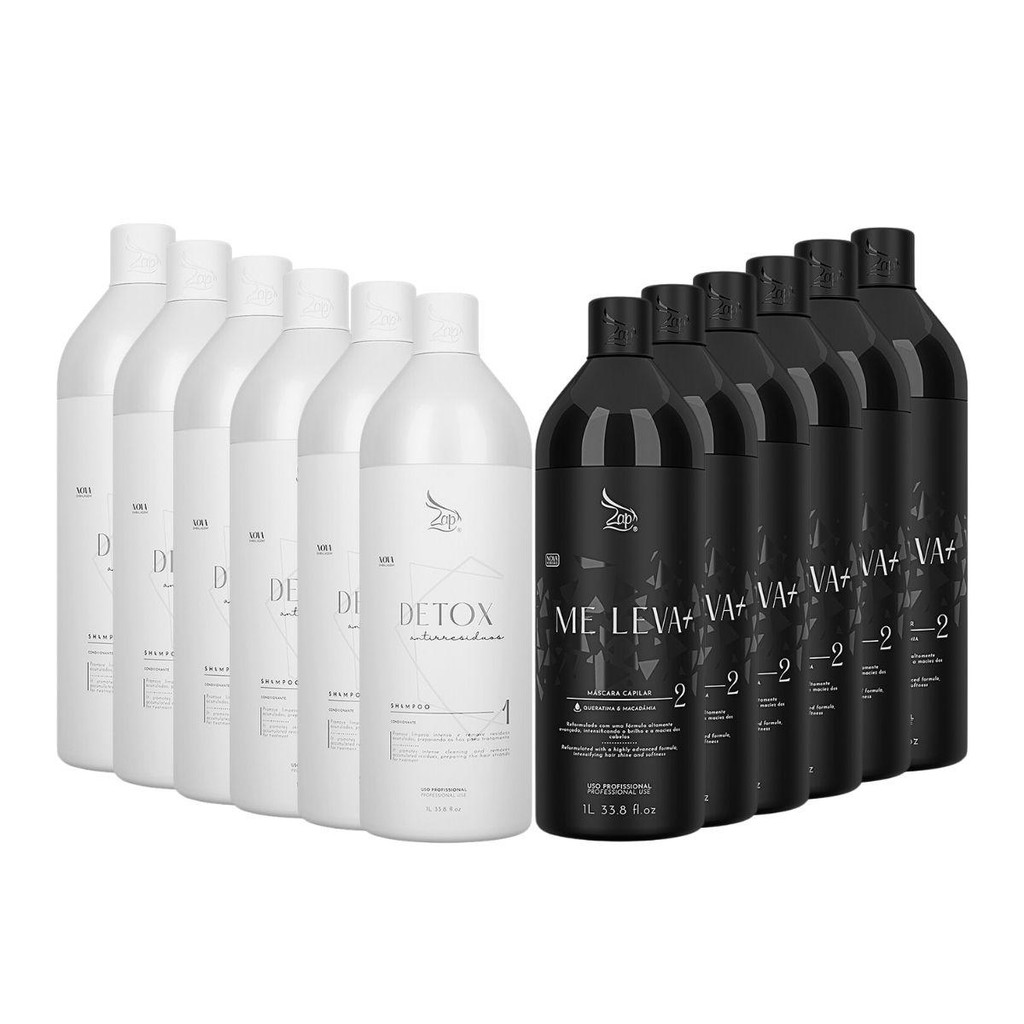 Zap Me Leva Black Escova Progressiva 6 Kits de (2 x 1 Litro)