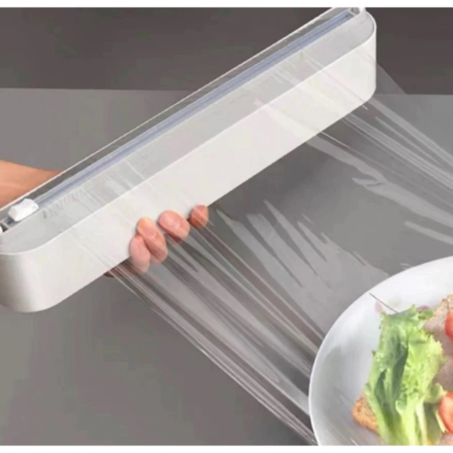 Cortador Plástico Filme Suporte Dispenser Plástico Selador Cozinha Parede Proteção Alimento Cobrir