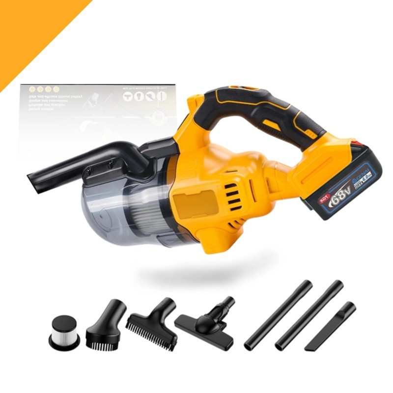 Aspirador De Pó Sem Fio De Alta Potência Portátil Multifuncional Removedor De Poeira De Carro-EMLL