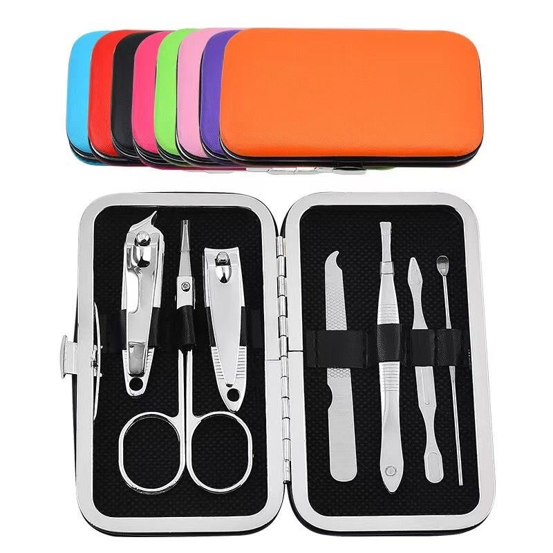 Kit 7 Peças Completo Cortador de Unha, Cutícula, Pinça, Tesoura, Lixa-ATACADAO+BAZAR+