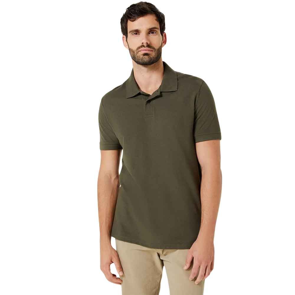 Camisa Polo Básica Masculina Hering Em Piquet Verde