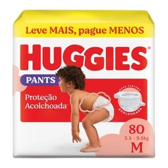 Fralda Huggies Pants Proteção Acolchoada M - 80 un