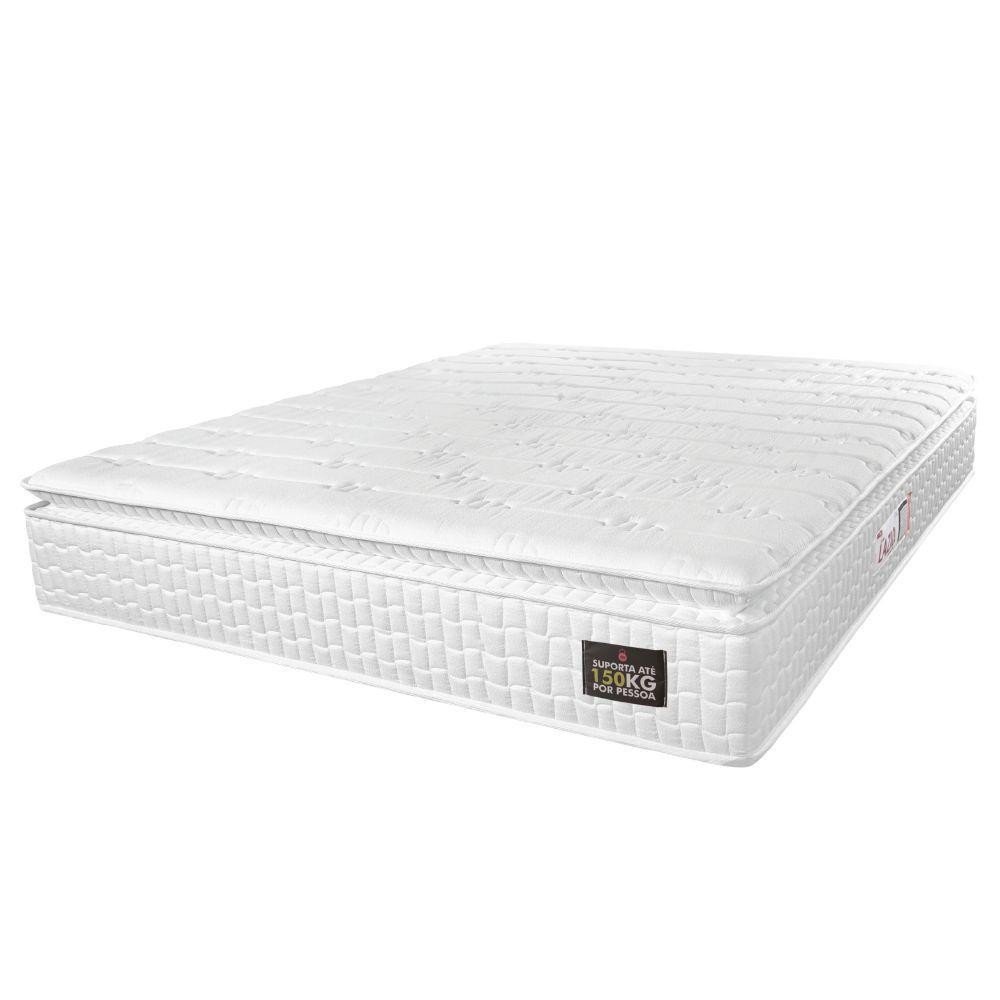 Colchão Casal Espuma D45 Lazio Pillow Top 138x188x24cm Branco Hellen - Suporta Até 150 Kg Por Pessoa Branco em Oferta na Shopee