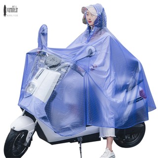 Capa De Chuva Transparente À Prova De Vento Impermeável Única Dupla Para Bicicleta E Motocicleta