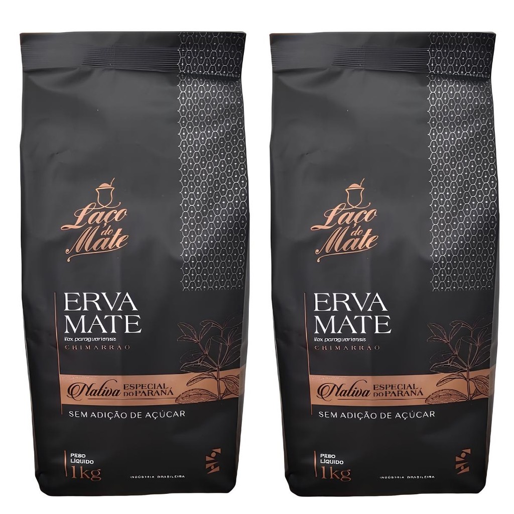2 Erva Mate Chimarrão Laço Mate ESPECIAL BAIXA CAFEINA 1Kg