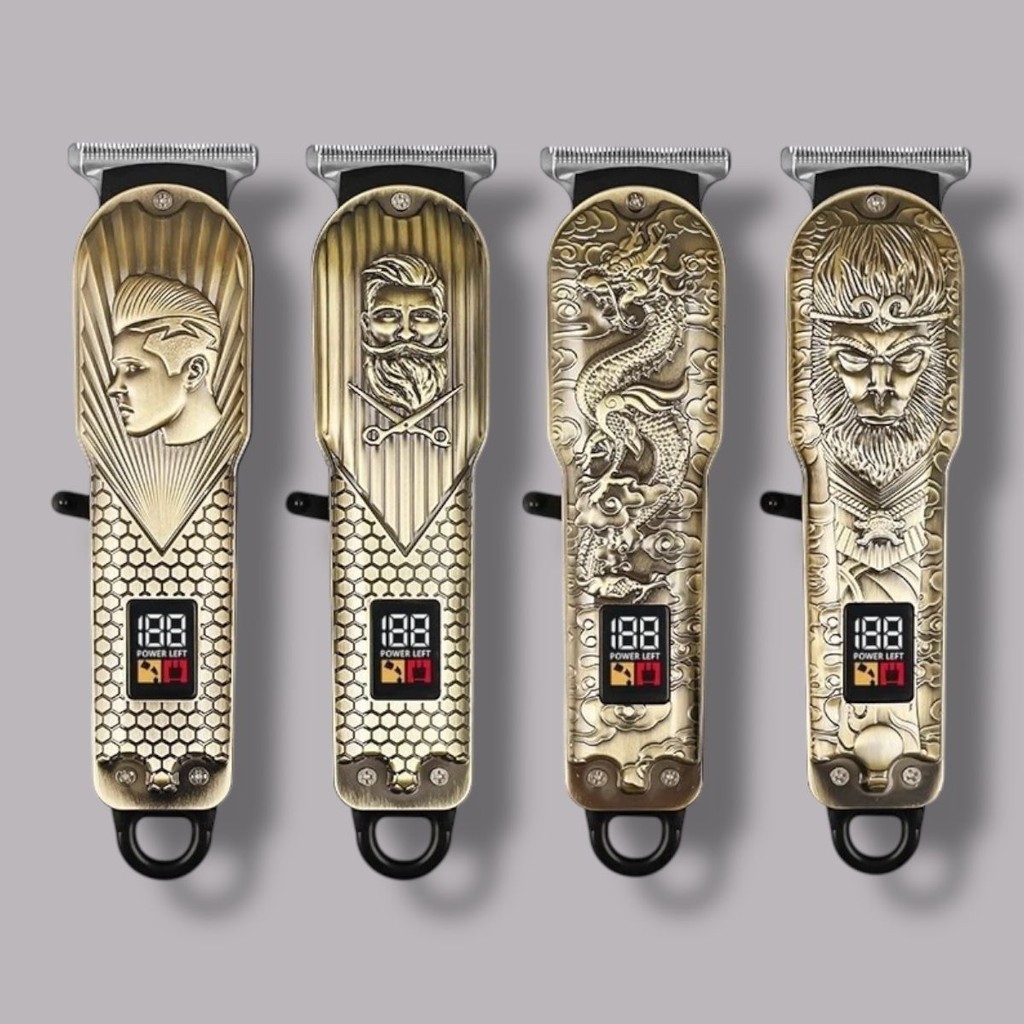 Máquina De Cortar Cabelo barba Semi Profissional Smart Lcd Barbeador Elétrico  Sem Fio Para Homens