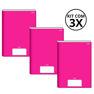 Kit Com 3 Caderno Brochura 96 Fls Pautado Capa Dura - Stiff KITS:KIT 05 em Oferta na Shopee