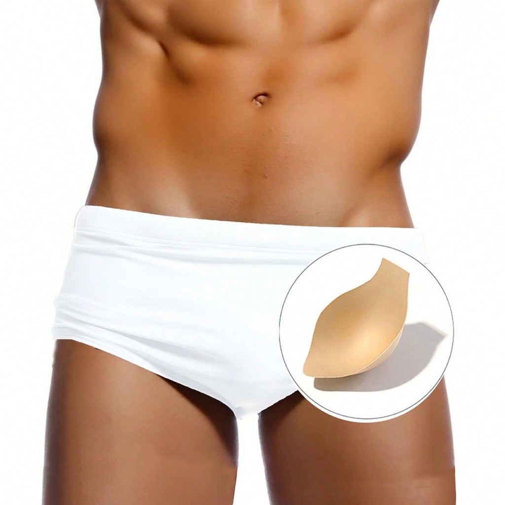 Nova sunga masculina de praia sunga elástica com bojo