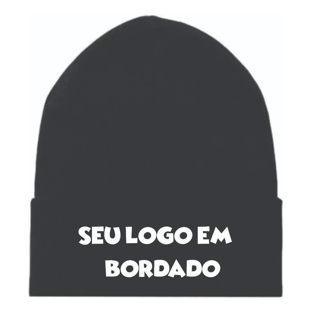 12 Un Gorro, Touca Bordado Com Seu Logo Unissex Adulto