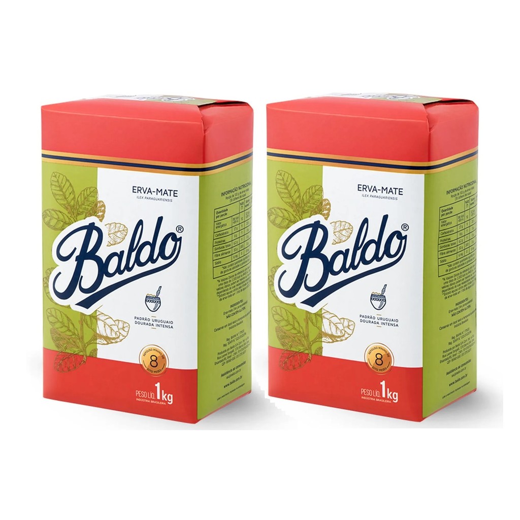 2 Erva Mate Chimarrão BALDO PADRÃO URUGUAIO descansada 1kg