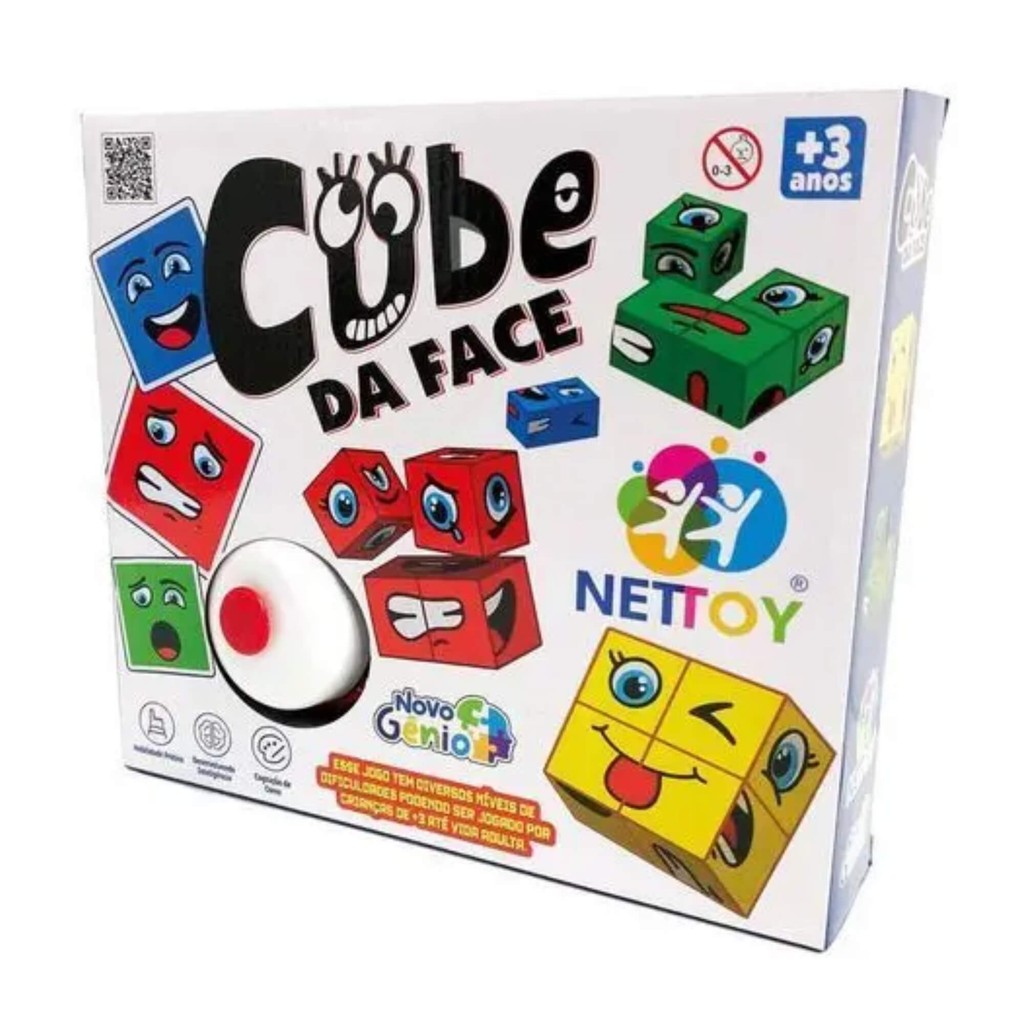 Brinquedo Educativo Infantil Jogo de Desafio Playcube Mude de Face Nettoy Atividades para Crianças em Oferta na Shopee