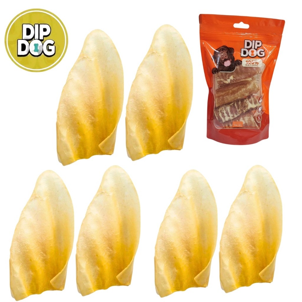 Petisco Cachorro Orelha Bovina Para Cães Mordedor Natural Desidratado Adestrador Pet Diversos Kits