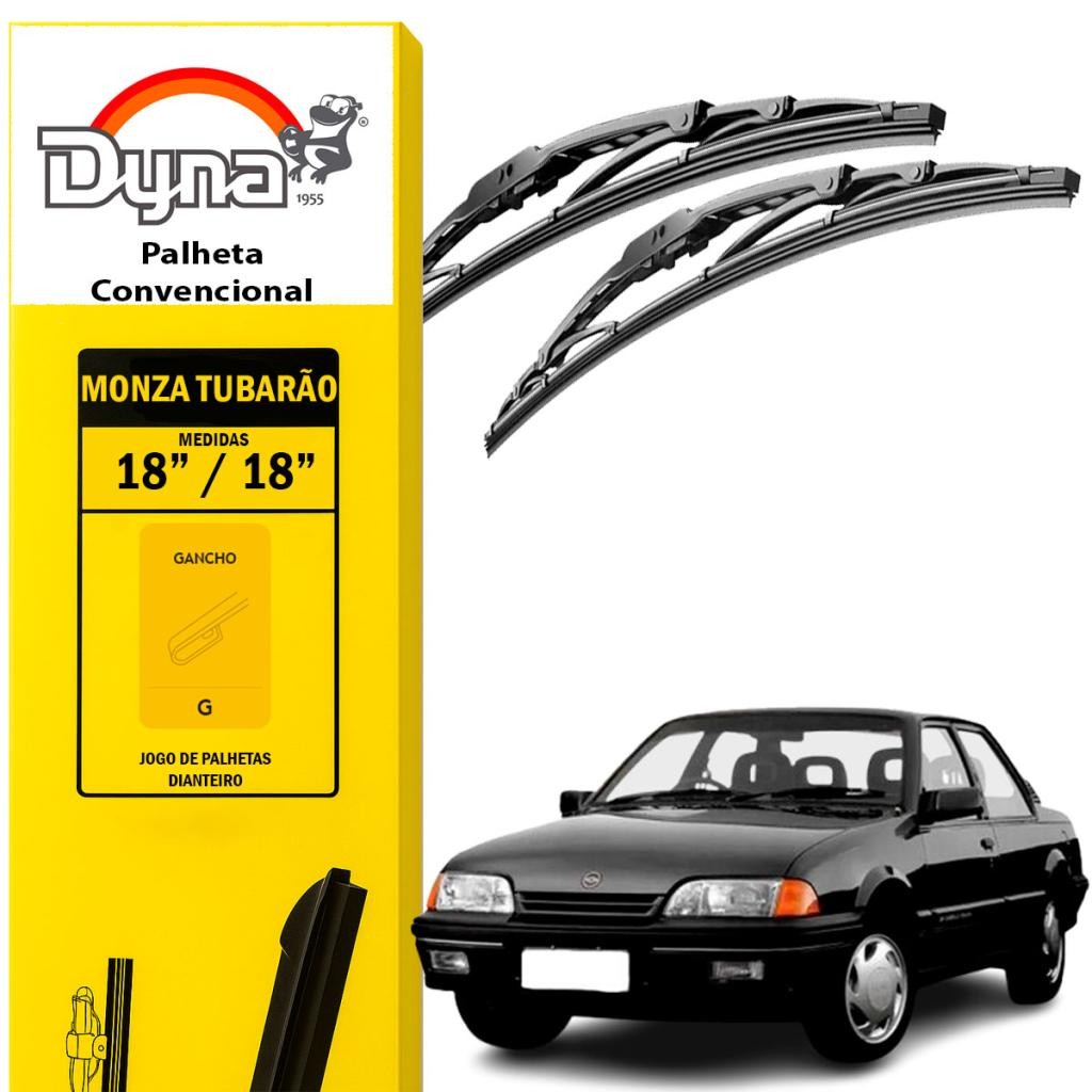 Palheta Dianteira Limpador Parabrisa Monza Tubarão 1991 a 1996 Original Dyna com Funcionamento Silencioso em Oferta na Shopee