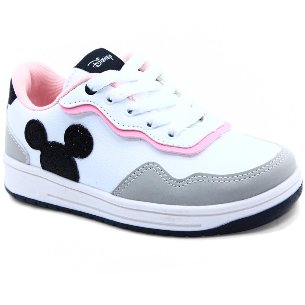 Tênis Infantil Disney Minnie Menina - Branco e Rosa em Oferta na Shopee