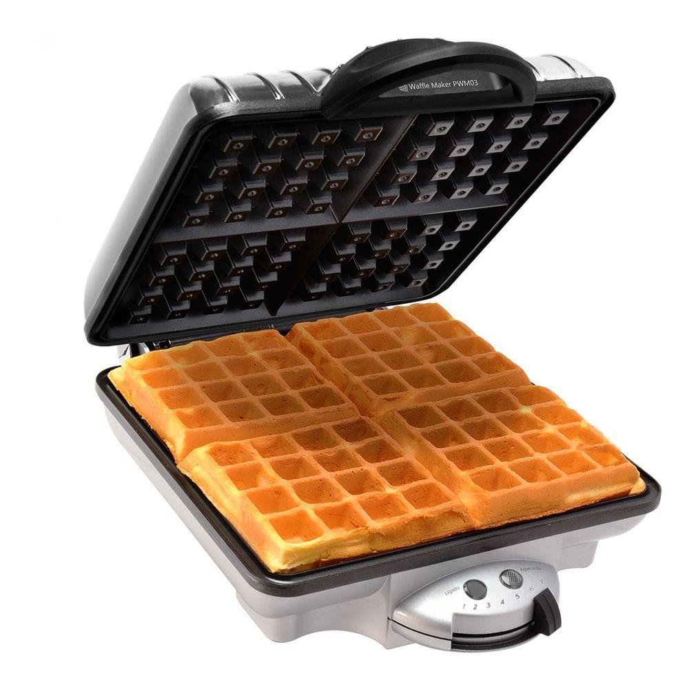 Waffle Maker Philco PWM03 4 Waffles Chapa Antiaderente - 110V em Oferta na Shopee