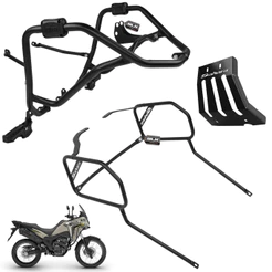 Kit Protetor Honda Sahara 300 Carenagem + Afastador Alforge + Cárter Motor Gbs