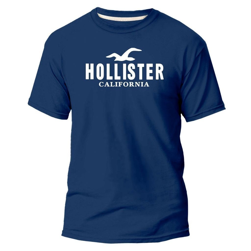 Camiseta Unissex Hollister Camisa 90% Algodão novidade em Oferta na Shopee