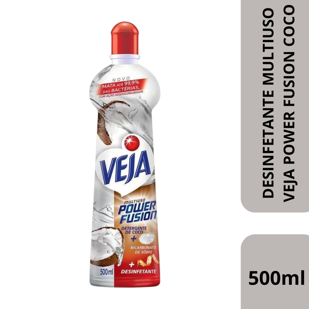 Desinfetante Multiuso Veja Power Fusion Coco 500ml - Home & Living