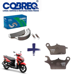 Kit Pastilha De Freio Dianteira traseira Yamaha Neo 125 Ubs 2019 a 2025