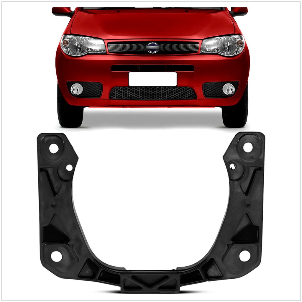 Suporte "Ferradura" Farol Auxiliar Palio Siena Marea Idea Brava Strada 2001 A 2014 Preto