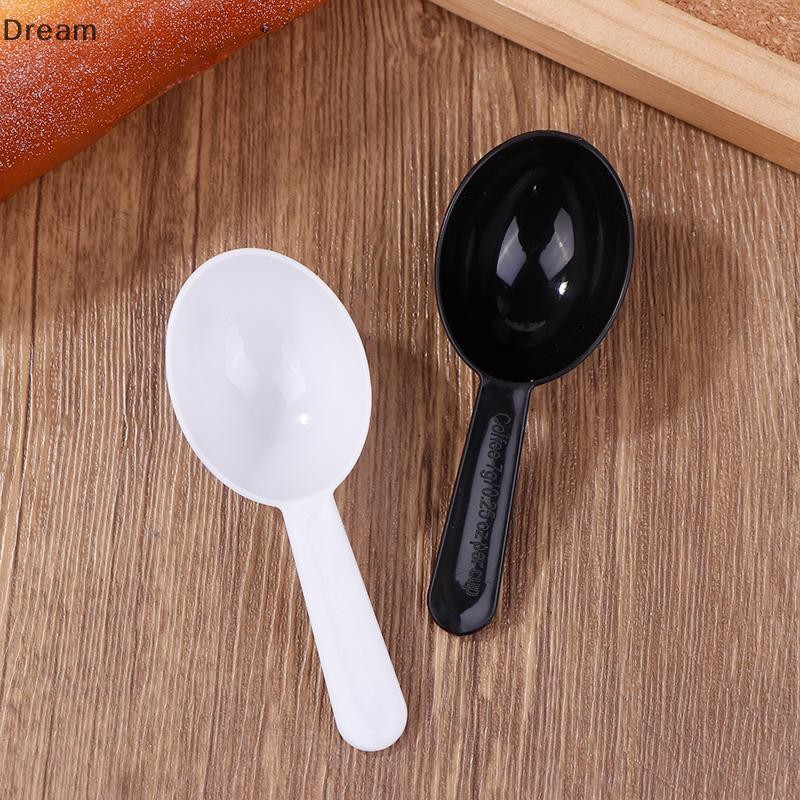 < Dream > 10 Pçs Preto Branco Medição Colher De Chá Plástico 7g 15ml Colheres De Leite Em Pó Grãos De Café Recipiente À em Oferta na Shopee