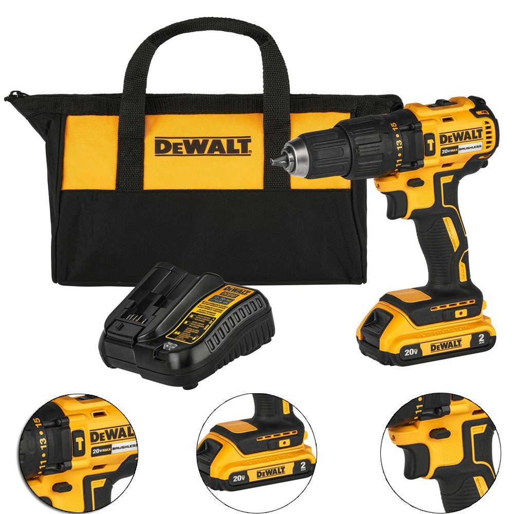 Furadeira Parafusadeira de impacto 1/2" a bateria 20V brushless com acessórios - DCD7781D1 Dewalt - Home & Living