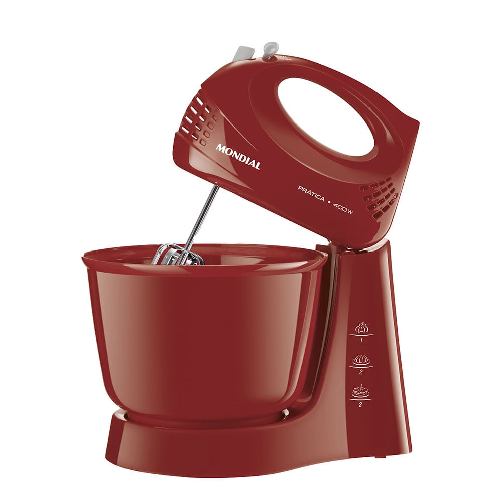 Batedeira Mondial Prática B-44-R Vermelha - 400W 220V - Home & Living